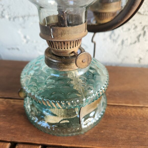 Antique Austrian Ditmar Kerosene Lamp with Clear Glass & Mirror Reflector c 1900 - Picture 4 of 10